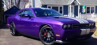 Black And Purple Car Rims Purple Dodge Challenger With White Stripe And Black Rims Dodge Challenger Hellcat Lux Cars Dodge Challenger
