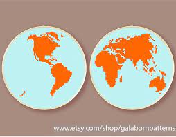 Cross stitching is one of the most simple stitching techniques. Pdf Counted Cross Stitch Pattern Set Of 2 Globe Etsy In 2021 Cross Stitch Patterns Cross Stitch Stitch Patterns