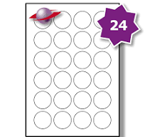 Label Planet® 12 Per Page/Sheet 5 Sheets (60 Transparent Round Sticky  Labels) Clear Polyester Circular A4 Gloss Premium Printable Circle  Stickers, ...