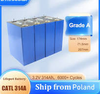 EU Stock CATL 314Ah LiFePO4 Battery Brand New Grade A Rechargeable Cells  For RV , EV ,Boat, Solar
