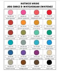 Rgb Codes For Distress Oxide Inks Distress Oxide Ink