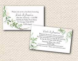 Custom Temple Luncheon Lds Wedding Invitation Inserts White Etsy Lds Wedding Invitations Wedding Invitation Inserts Wedding Invitations