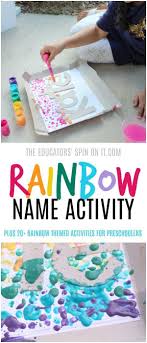 Drip Painting Rainbow Name Activity Name Art Projects Colorful Art Projects Kids Art Projects