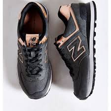 Black And Rose Gold Shoes New Balance Shoes New Balance 574 Black Rose Gold Sneakers Cheap Nike Running Shoes Sneakers New Balance Shoes