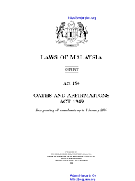 Overview a commissioner of oaths is someone who has been given the power to administer and witness oaths. Act 194 Oaths And Affirmations Act 1949 Magistrate Perjury