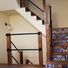 Matching fittings are also available to start, end and curve the railing to match the stair path. Size 1ft Delicatewnn Industrial Stair Handrail Wall Mount Handrails For Disabled Elderly Kids In Outdoor Indoor Stairs Steps Staircases Exterior Railing Brackets Kit Size 18ft Armrest Building Supplies Tools Home Improvement Urbytus Com