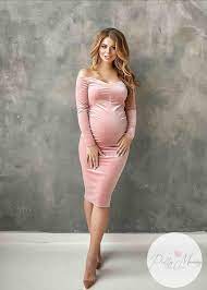 Knee Length Maternity Dress Jane For Baby Shower Etsy In 2021 Maternity Dresses For Baby Shower Blush Maternity Dress Stylish Maternity Outfits