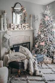 32 Gorgeous Ways To Decorate Your Living Room For Christmas Christmas Room White Christmas Decor Pink Christmas Decorations