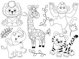 Download this adorable dog printable to delight your child. Africa Lion Monkey Giraffe Elephant Coloring Pages Peepsburgh