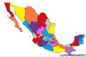 El área de color rojo medio en el norte estaba en disputa entre texas y méxico. Estados De A Republica Mexicana Worksheet