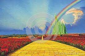 Yellow Brick Road To The Emerald City Yellow Brick Road Road Painting Brick Road
