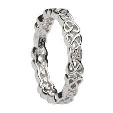 Ladies Silver Celtic Knot Wedding Ring With Diamonds Unique Celtic Wedding Rings Celtic Knot Wedding Ring Celtic Wedding Rings Unique Engagement Rings