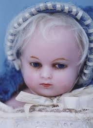 Antique German 1860s Wax Over Doll All Original