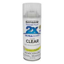 Rust Oleum Ultra Cover 2x 12 Oz Spray Paint Gloss Clear