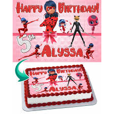 Walmart bakery birthday cakes kids catalog cards and. Miraculous Tales Of Ladybug Edible Cake Topper