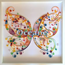 $42 téléchargez des échantillons gratuits. Cadre Prenom Personnalisable Realise Quilling Decorations Murales Par Made In Paper Lettres A La Plume Plume Art Quilling