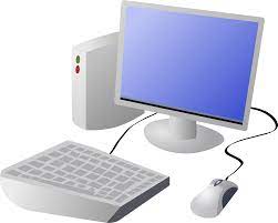 Cartoon Computer And Desktop By Dtrave A Drawing Of A Computer Monitor Keyboard And Mouse On Openclipa Computer Basic Computer Basics Computer Knowledge