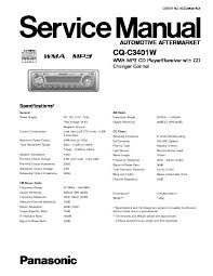 It contains circuit diagrams ( schemas ) etc. Panasonic Car Audio Service Manuals Page 5