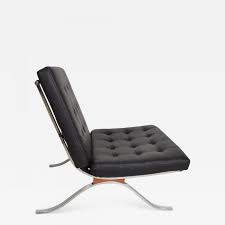 We recommend a good leather cleaner and conditioner to care for your top grain leather chair. Selig Furniture Co Mid Century Modern Selig Barcelona Lounge Chair In Chrome And Faux Leather 1960s