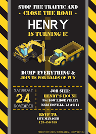 Find & download the most popular birthday invite vectors on freepik free for commercial use high quality images made for creative projects. Construction Birthday Invitation Templates Editable With Ms Word Download Hundreds Free Printable Birthday Invitation Templates