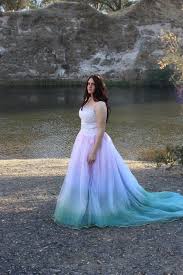 Fairytale Tie Dye Wedding Dress Dye Wedding Dress Tie Dye Wedding Dress Cute Wedding Dress
