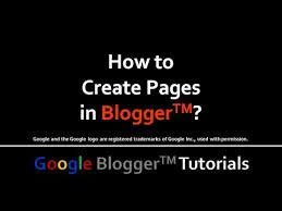 How to Create Pages in Blogger - YouTube