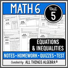 Algebra 1 unit 1 unit 2 unit 3 unit 4 unit 5 unit 6 unit 7. Equations And Inequalities Math 6 Curriculum Unit 5 Distance Learning