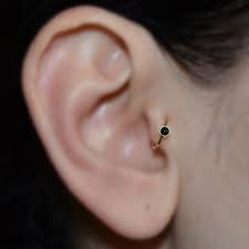 Tragus Earring 20g Gold Nose Ring 2mm Onyx Tragus Hoop Etsy Tragus Earrings Hoop Tragus Earrings Nose Piercing Hoop