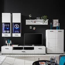 Wohnwand kaufen › otto.de hochglanz & aus holz wohnwand weiß massive.bei dunklen wohnwänden sollte die wandfarbe etwas heller sein, damit das wohnzimmer nicht erdrückend oder. Wohnwand Inkl Led Beleuchtung Mobelpiraten