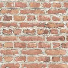 Rasch Rasch Portfolio Terracotta Red Brick Wall Realistic Print Wallpaper 235203 Brick Effect Wallpaper Red Brick Wallpaper Brick Wallpaper