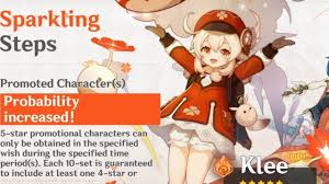 Aug 06, 2021 · klee is the fiery young knights of favonius member in genshin impact that is constantly causing trouble for jean. Is The Genshin Impact Klee Banner Worth It Here S A Look At Klee The Sparkling Steps The Sportsrush