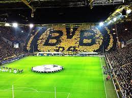 Dortmund Fans At Westfalenstadion Tonight Soccer Stadium Football Stadiums Dortmund