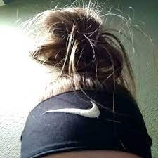 Nike Headband And Messy Bun This Is Just Lit Nike Headbands Headband Hairstyles Athletic Hairstyles