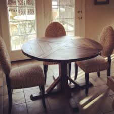 A 48 Ashley Round Farmhouse Table In Dark Walnut Round Farmhouse Table Farmhouse Table Table