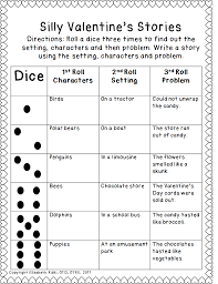 This Packet Includes Both Silly Valentine S Day Silly Sentences Pg 2 7 And Valentine S Day Story Ideas Focusi Silly Sentences Roll A Story 2nd Grade Writing