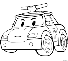 Coloriage De Voiture De Police Visincere