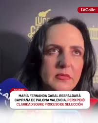 La senadora María Fernanda Cabal confirmó que respaldará la candidatur...