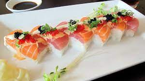 Zen On Ten Hakozushi Box Sushi With Tuna And Salmon Yummy Food Food Sushi Dinner