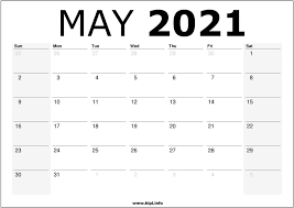 These calendars are in different style, color and layout. May 2021 Calendar Printable Monthly Calendar Free Download Hipi Info Calendars Printable Free