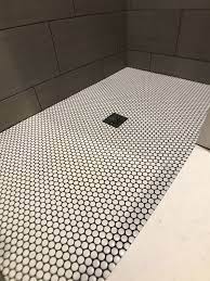 Davie Mac Tile Installation Specialist Penny Round Tile Bathroom Penny Tiles Bathroom Shower Floor Tile