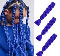 Amazon.com : Imierfa Blue Braiding Hair, Blue Hair Extension Feed in Hair  for Braids Braiding Hair Extensions for Twist Braiding Hair Bubble Braids  ...