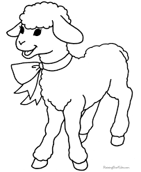 Easter Lamb To Color 003 Easter Lamb Easter Coloring Pages Printable Easter Coloring Pictures