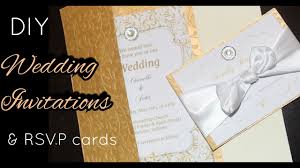 If you enjoy making cards and collecting card making tips, then you'll love these diy wedding cards!. Diy How To Make Elegant Gold Wedding Invitations Rsvp Cards Stationary Cards Easy To Do Youtube