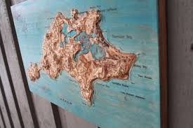 Custom 3d Wooden Map Wooden Map Map Wall Art Unique Maps