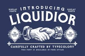 ✓ click to find the best 235 free fonts in the clean modern style. Https Fontbundles Net Type Colony 54413 Liquidior Font Vintage Fonts Typography Fonts Font Illustration