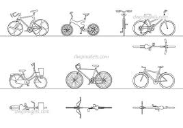 Bicycle Skates Dwg Models Free Download