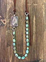 Vintage Antiqued Silver Concho Necklace Southwestern Concho Turquoise Necklace Turquoise Long Leather Adjustable Western Necklace Boho Jewelry Diy Beaded Jewelry Jewelry