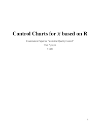 Pdf Control Charts For Xbar Based On R