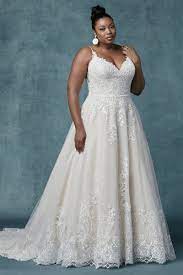 Wedding Dress Out Of Maggie Sottero Wallis Silhouette A Line Neckline V Neck Flo Maggie Sottero Wedding Dresses Sottero Wedding Dress Plus Wedding Dresses