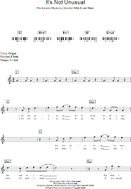 It S Not Unusual Piano Chords Lyrics Zzounds